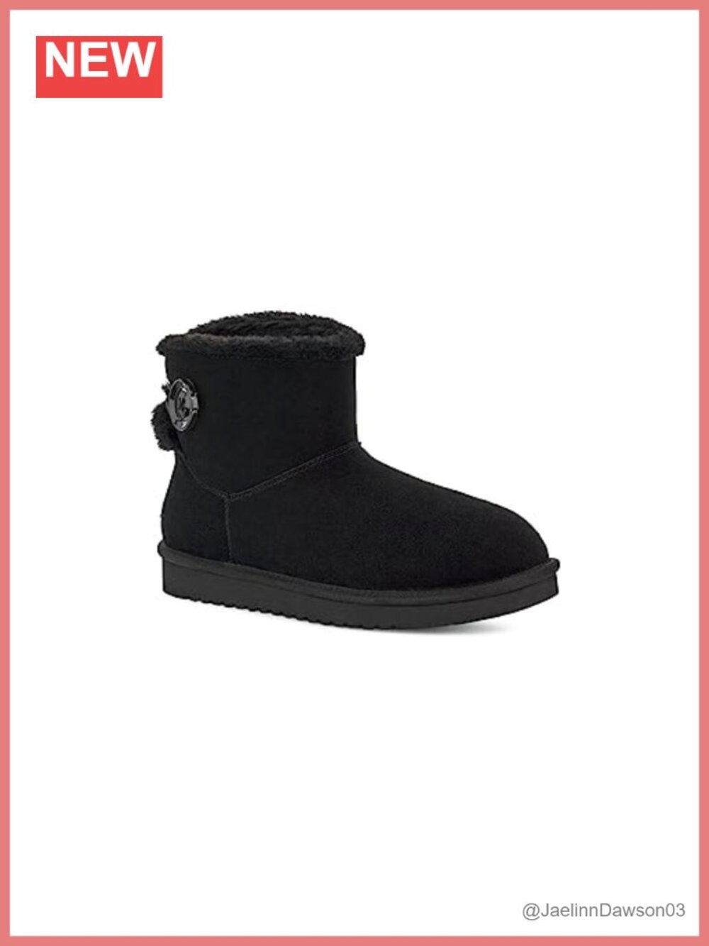 Women's Suede Ankle Booties with Faux Fur Lining Size 9
